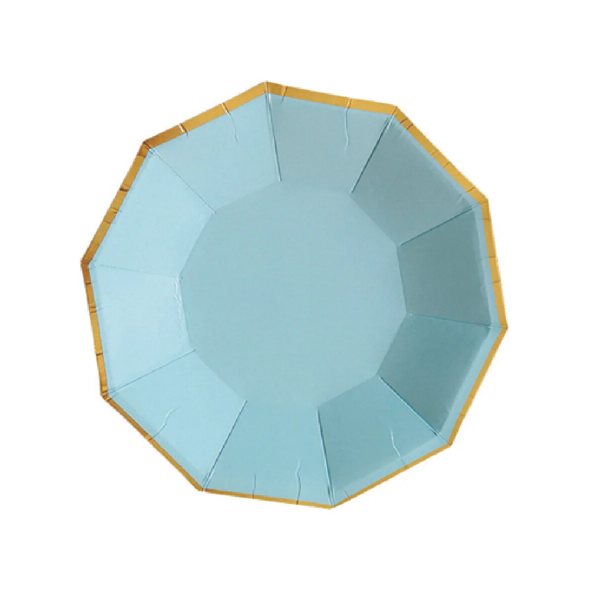 Hexagonal Pastel Blue Party Plates (Large)