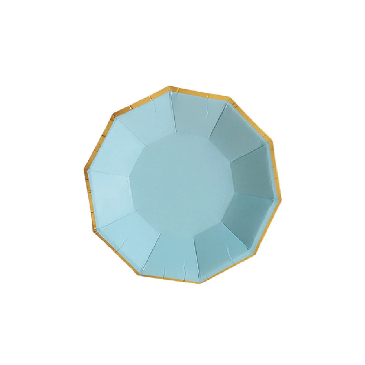 Hexagonal Pastel Blue Party Plates (Small)