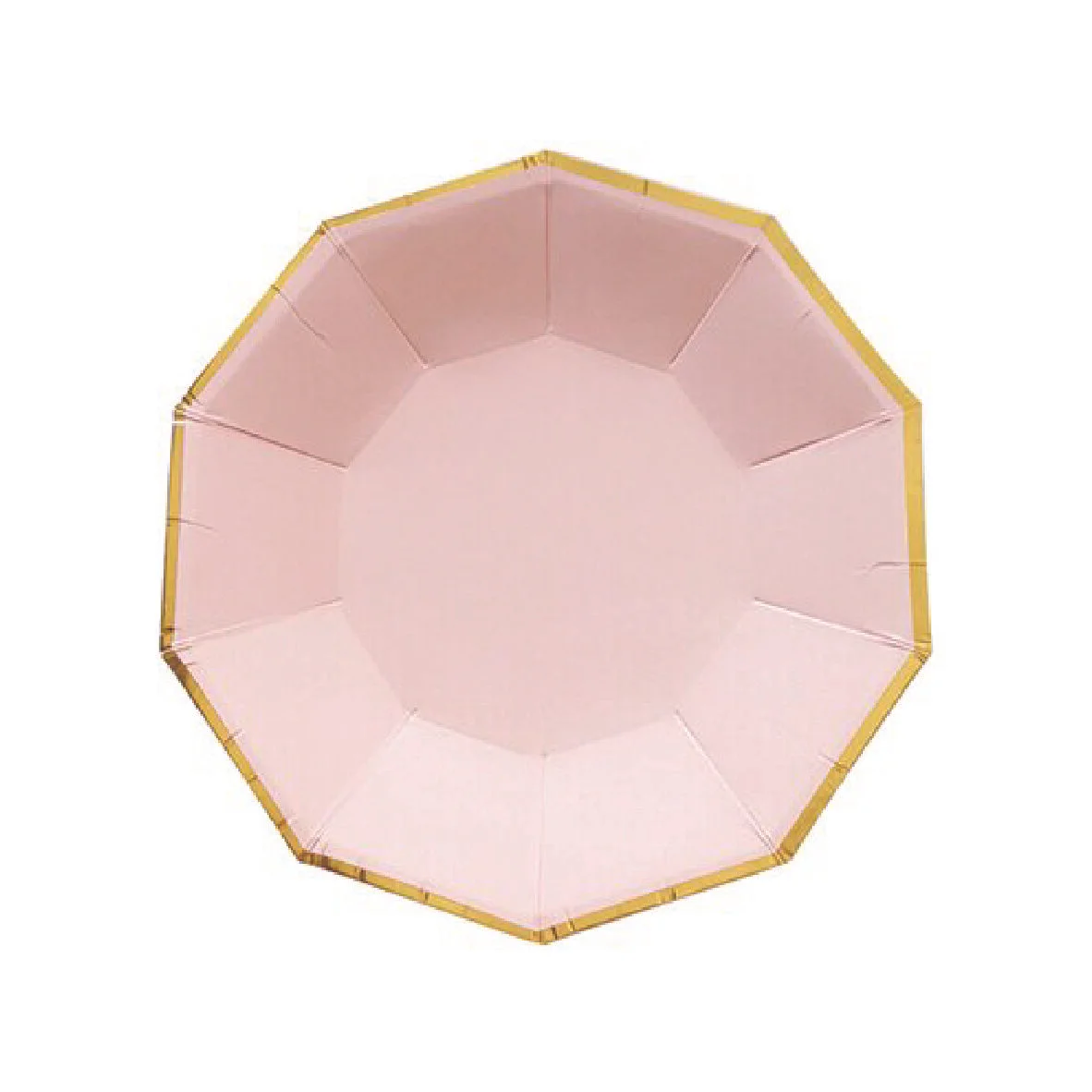 Hexagonal Pastel Pink Party Plates (Large)