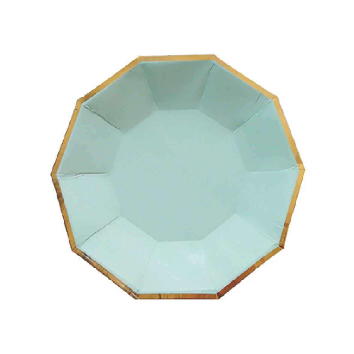 Hexagonal Pastel Green Party Plates (Large)