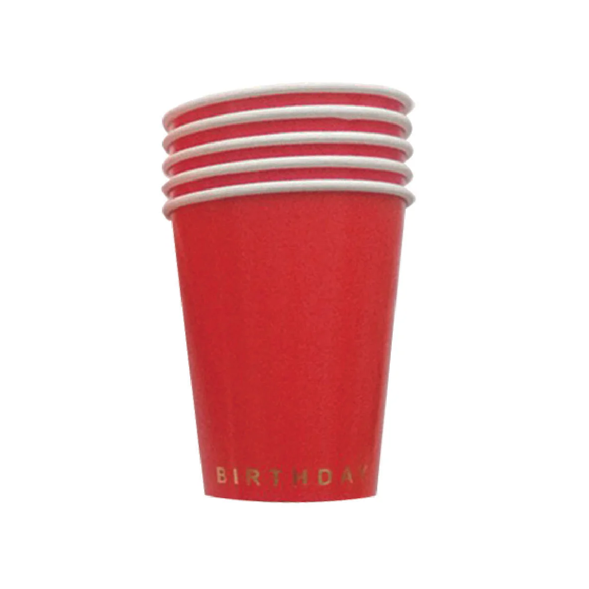 Happy Birthday Party Cups - Red