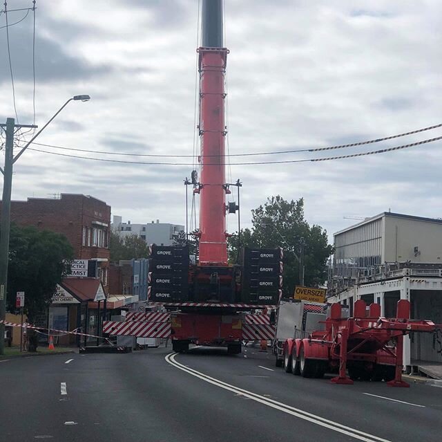 Crane removal today in front of Pharmacy. #hospitalhillpharmacy