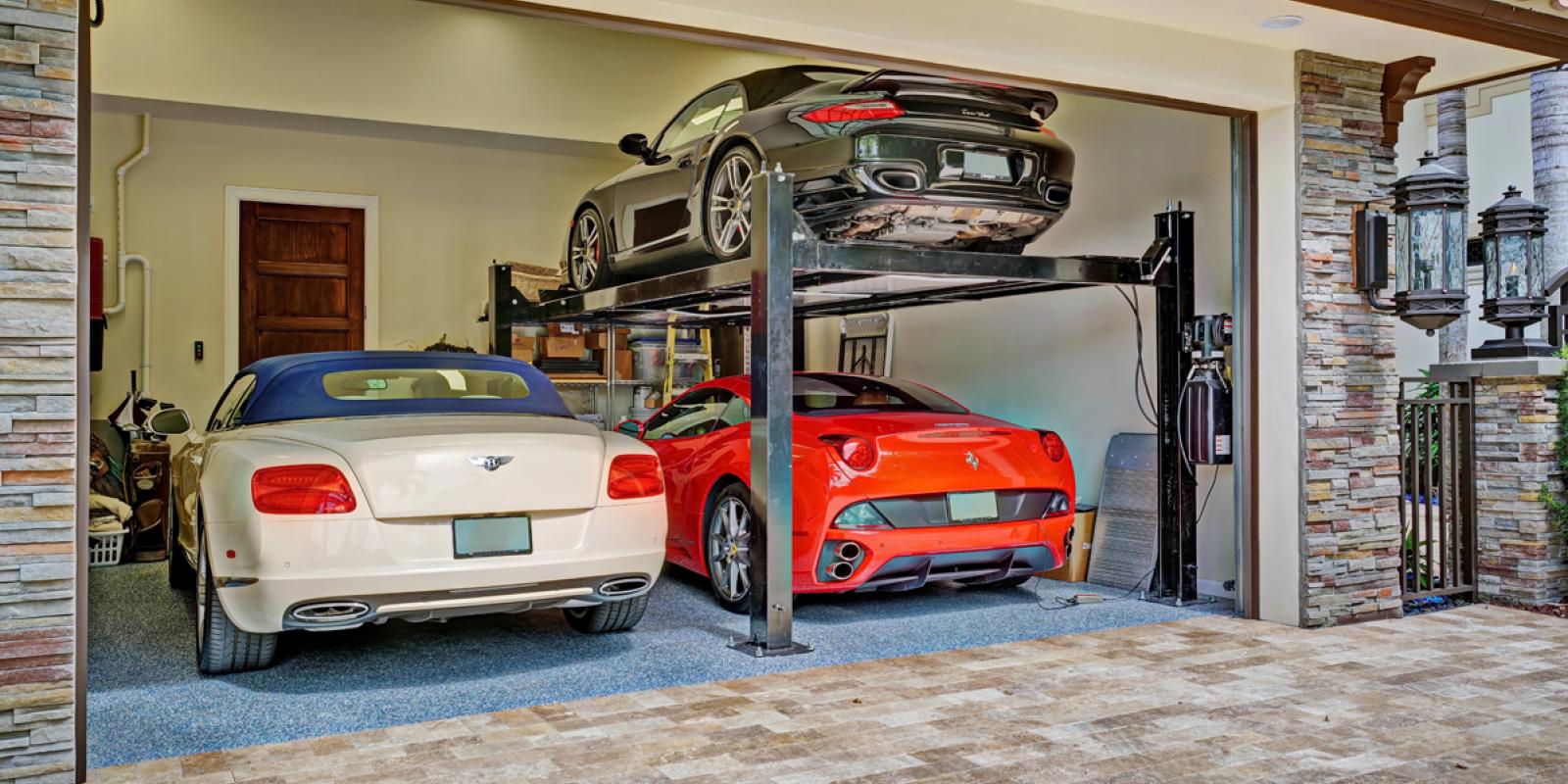 Multiple Car Garage With Lift