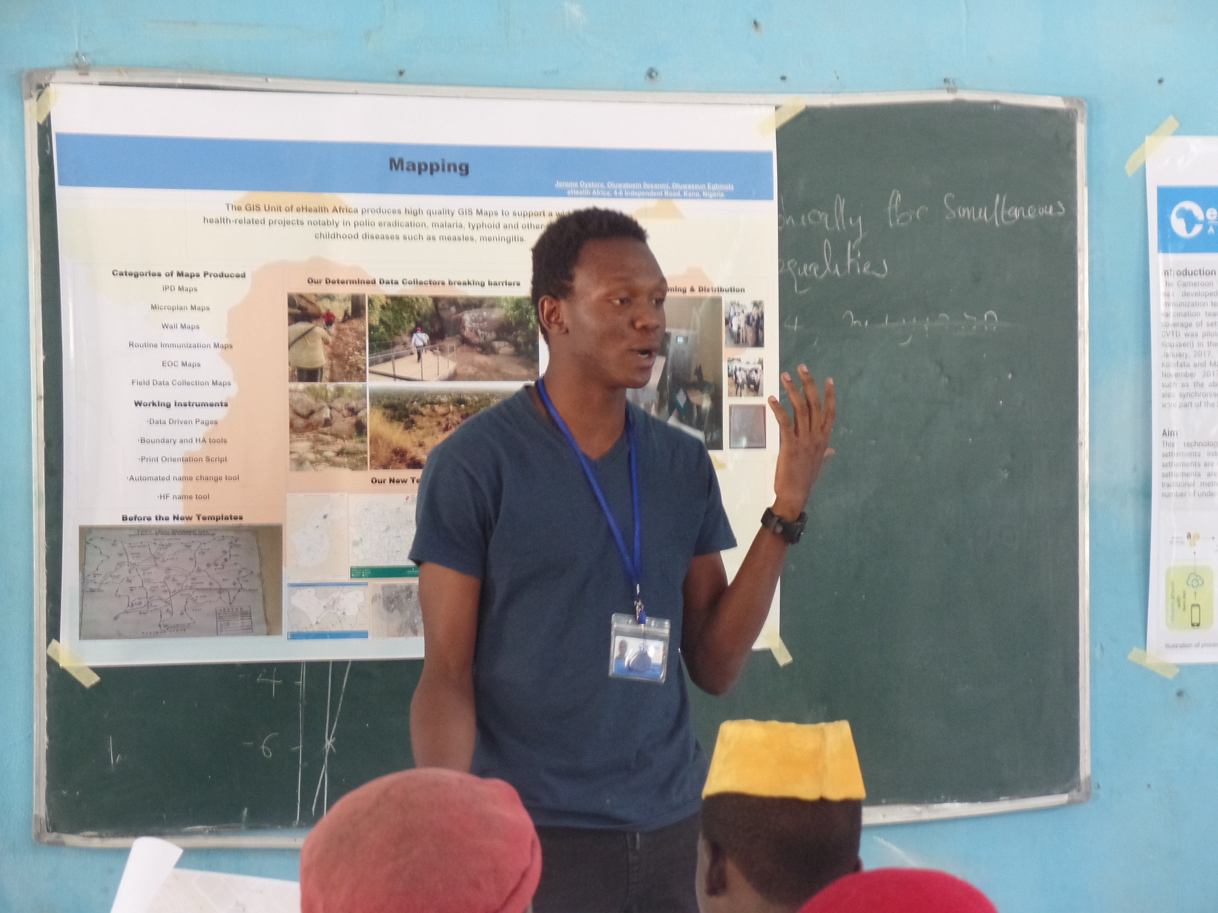  eHA staff, Dennis, highlights the benefits of learning and using GIS technology at a young age. He also talked about eHA’s contribution to road mapping in Kano &amp; Nigeria through the use of OpenStreetMap, which is available for free. 