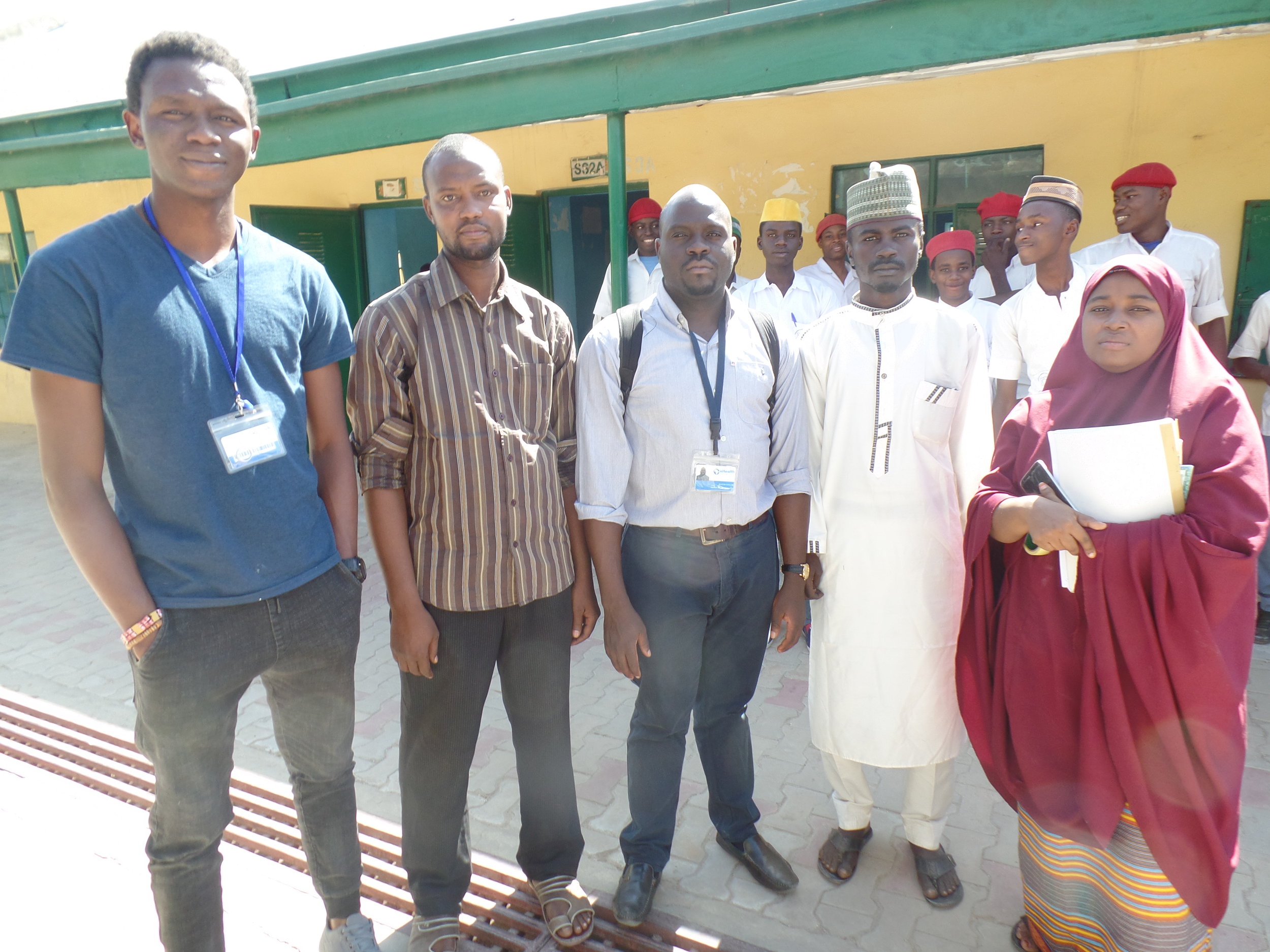  eHA staff with welcoming and innovative geography teachers at Governors' College, Kano 