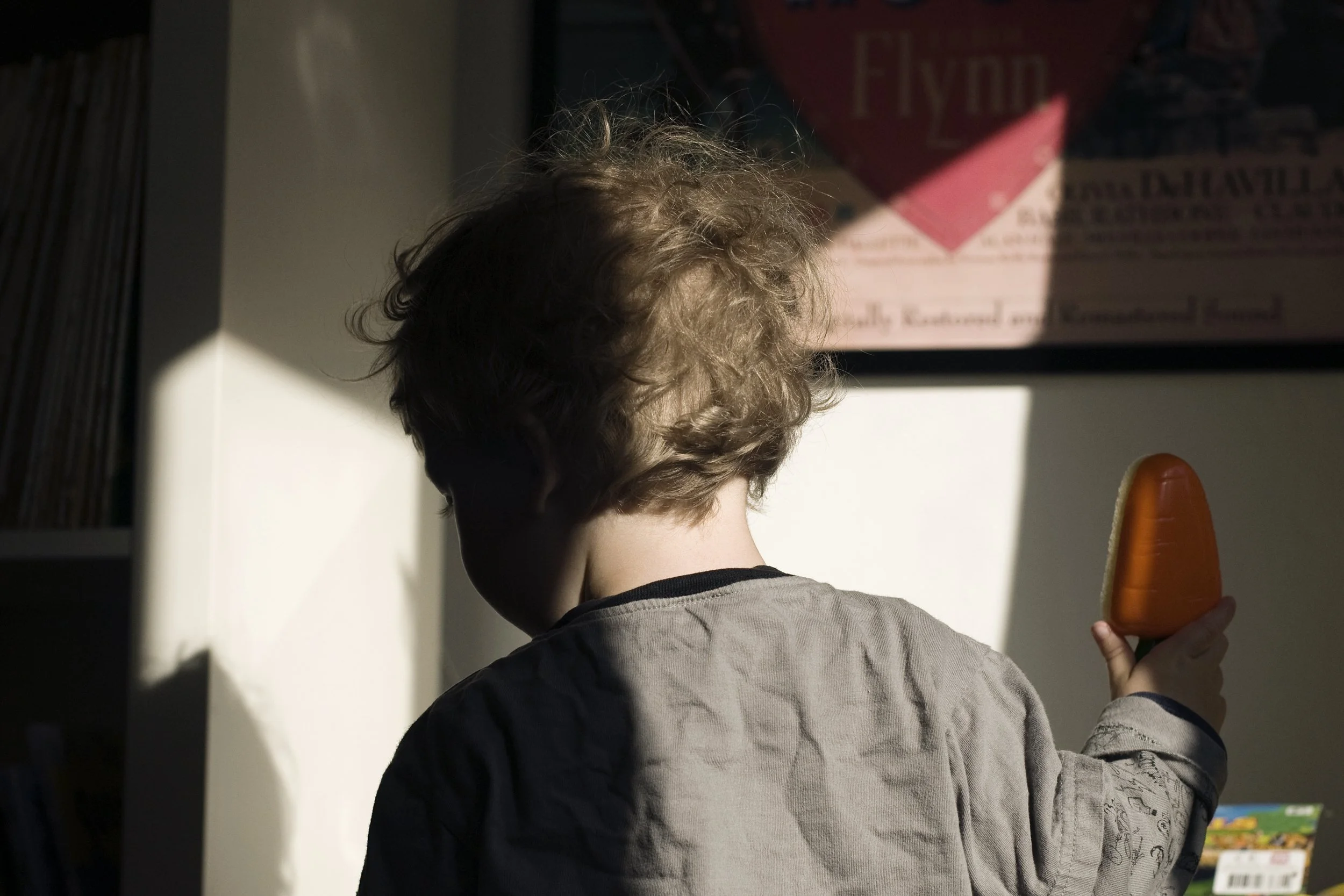 A child blends with its surroundings