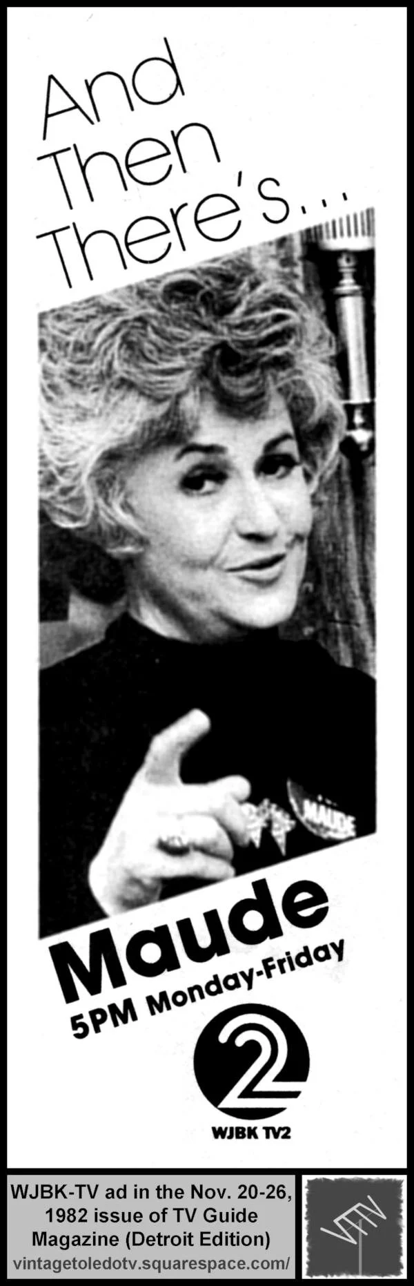 And then there's Maude (Bea Arthur) 11/22/82