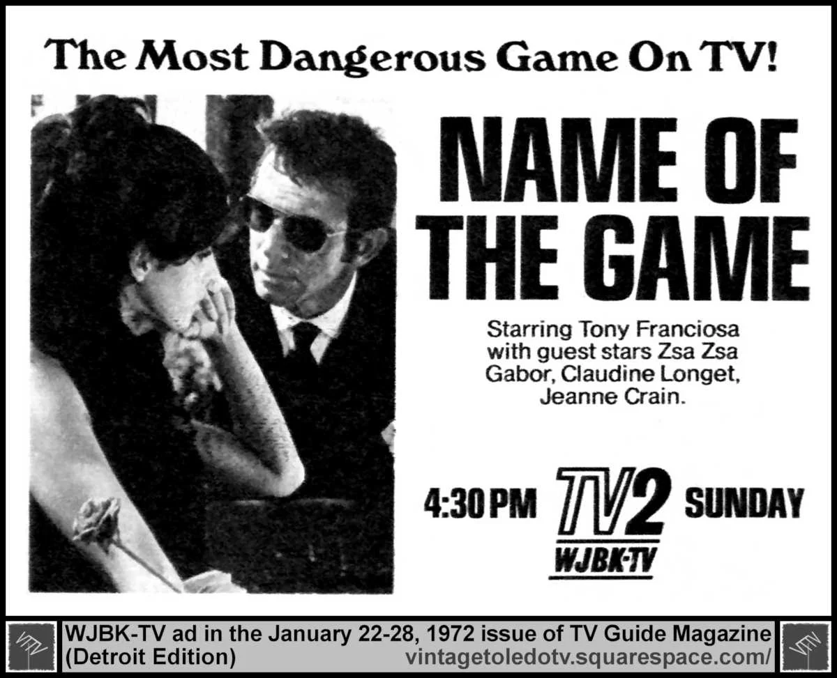 Name of the Game (Tony Franciosa & Claudine Longet) 1/23/72