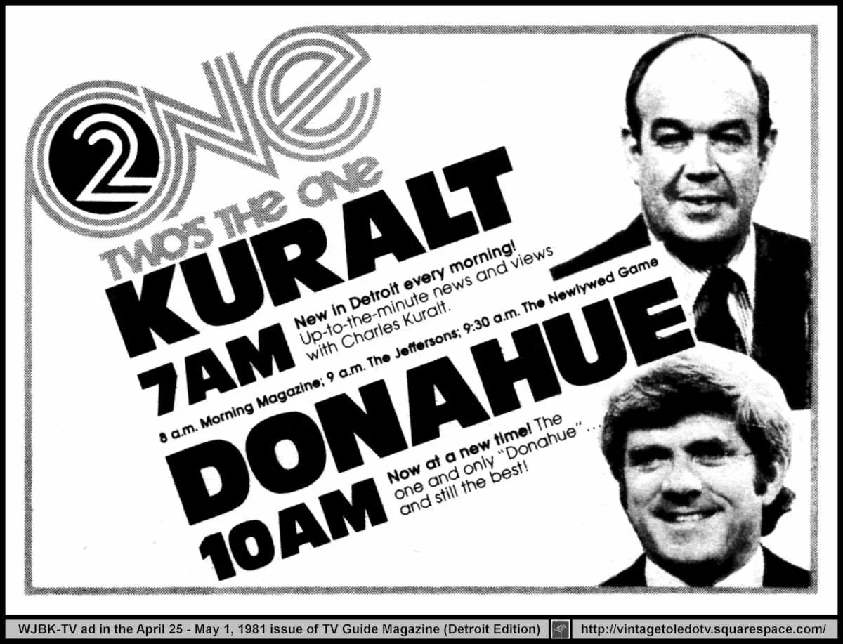 Charles Kuralt & Phil Donahue - April 1981
