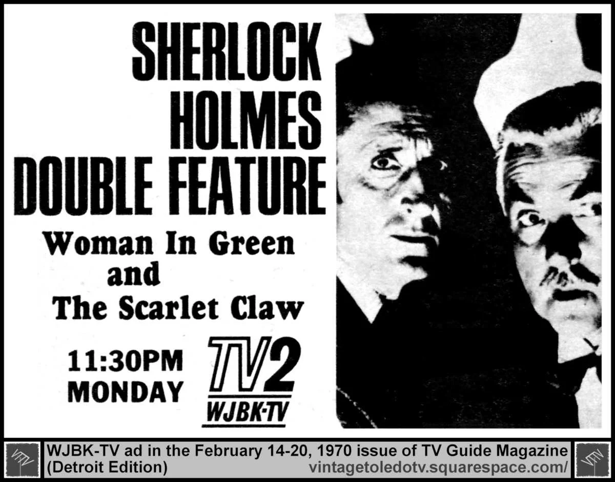 Sherlock Holmes Double Feature: "Woman in Green" & "The Scarlet Claw" 2/16/70