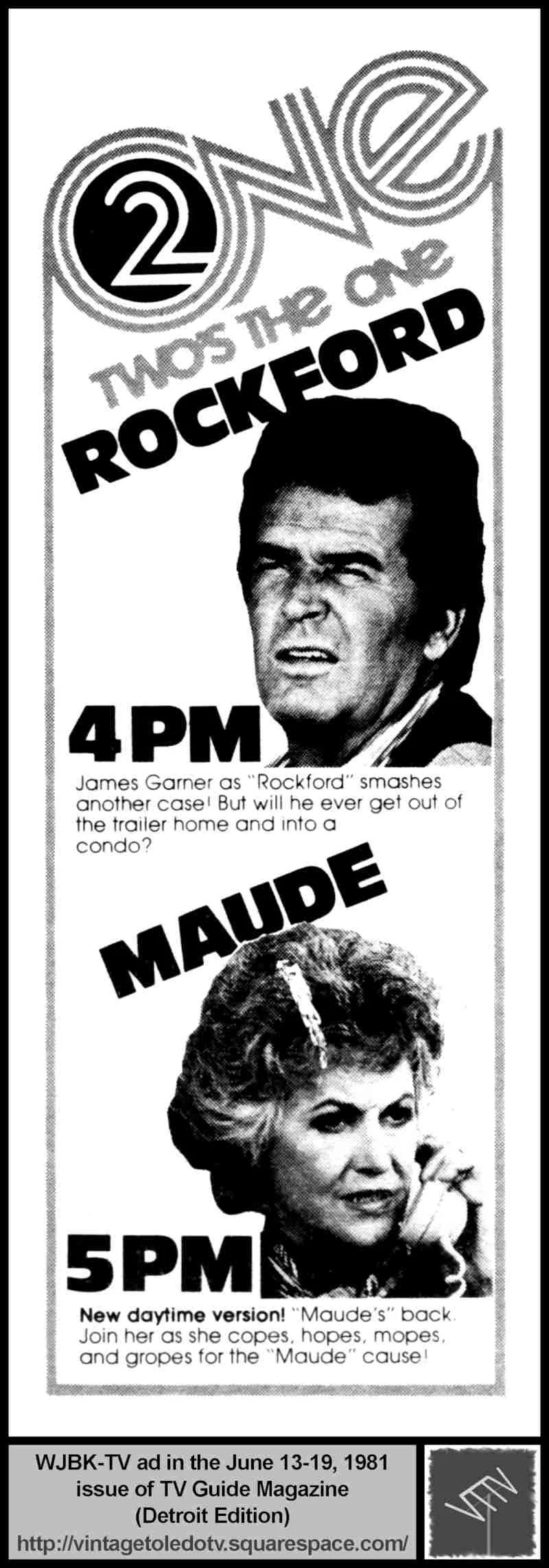 Rockford Files (James Garner) & Maude (Bea Arthur) - June 1981
