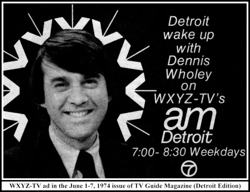 Wake up with Dennis Wholey on A.M. Detroit - June 1974