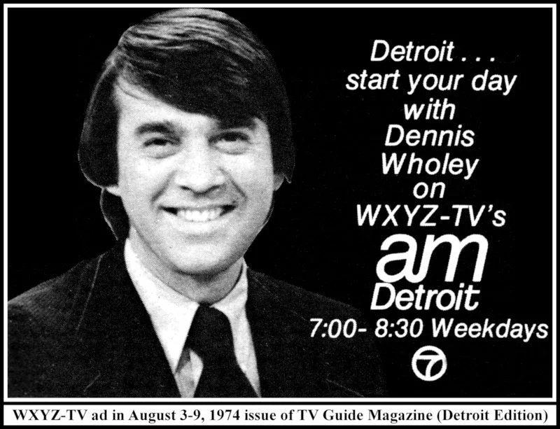 Start your day with Dennis Wholey on A.M. Detroit - Aug 1974