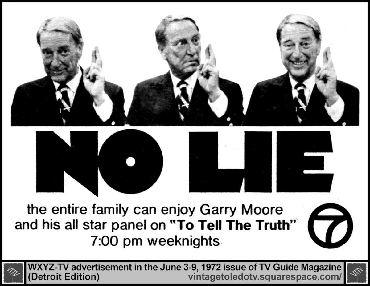 To Tell the Truth (No Lie) Garry Moore 6/8/72
