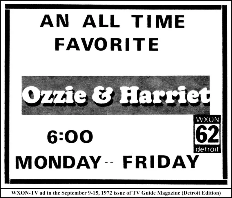 Ozzie & Harriet - September 1972