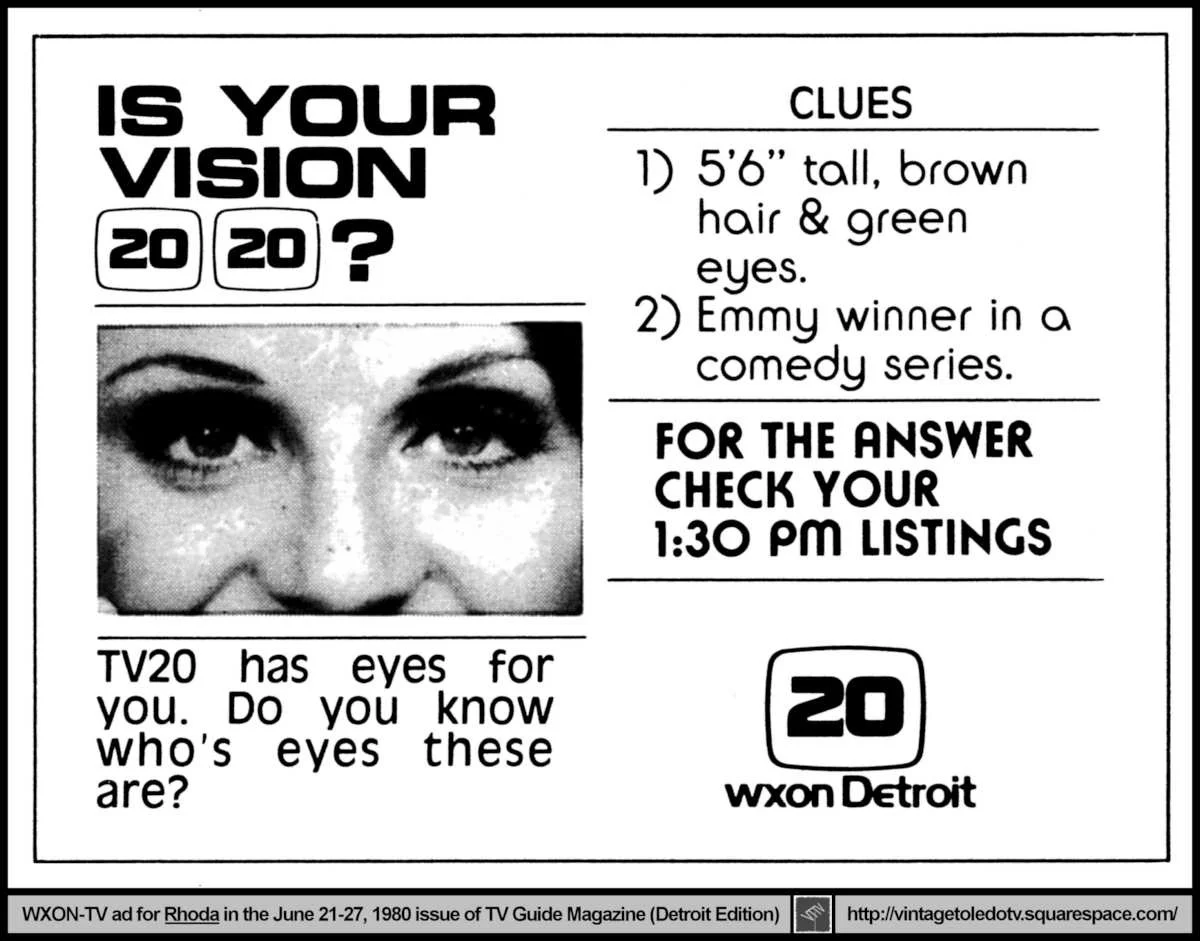 Is your vision 20/20? Rhoda - June 1980