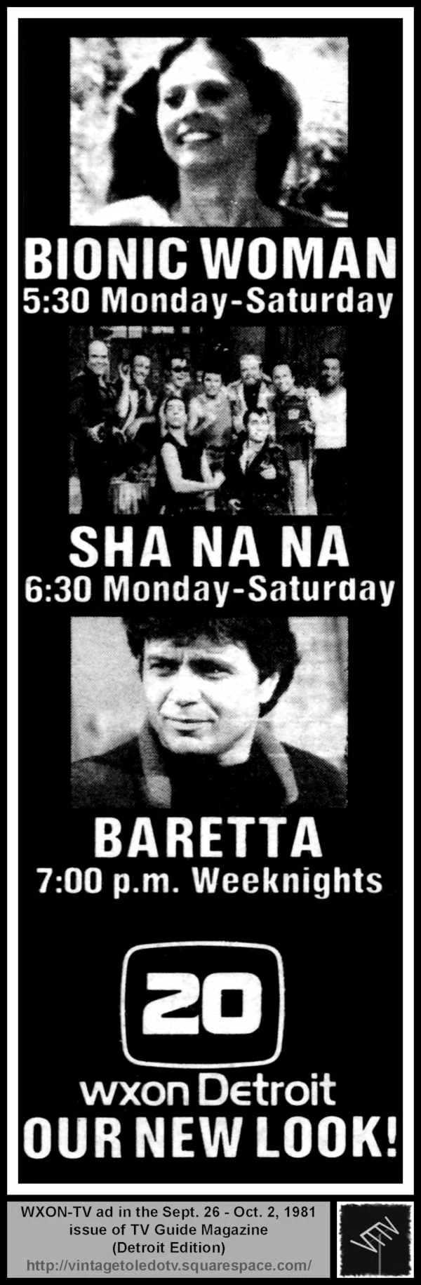 Bionic Woman-Sha Na Na-Baretta - October 1981