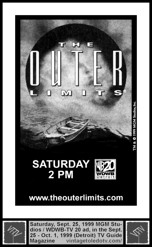 The Outer Limits (Sat 9/25/99 TV Guide ad)