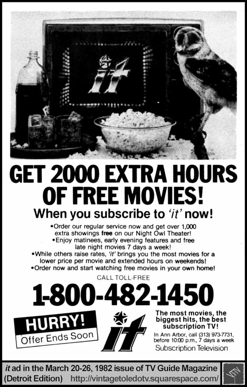 It: Get 2000 extra hours of free movies! 3/22/82