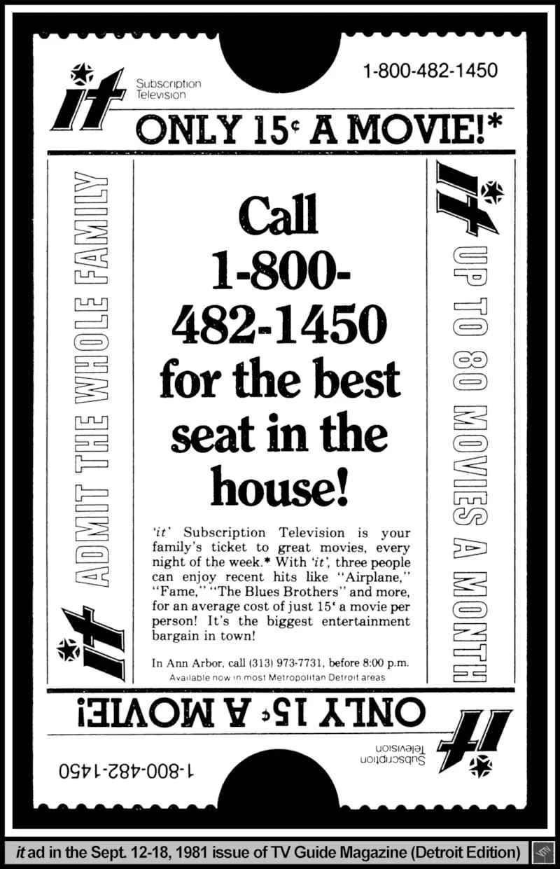 it: Only 15 cents a Movie - September 1981