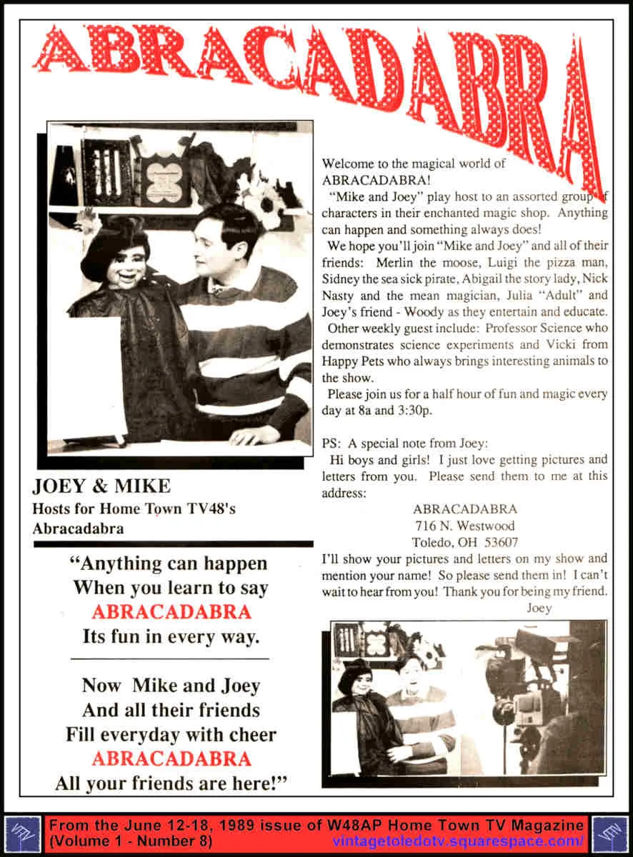 Abracadabra! with Mike and Joey 6/12/89