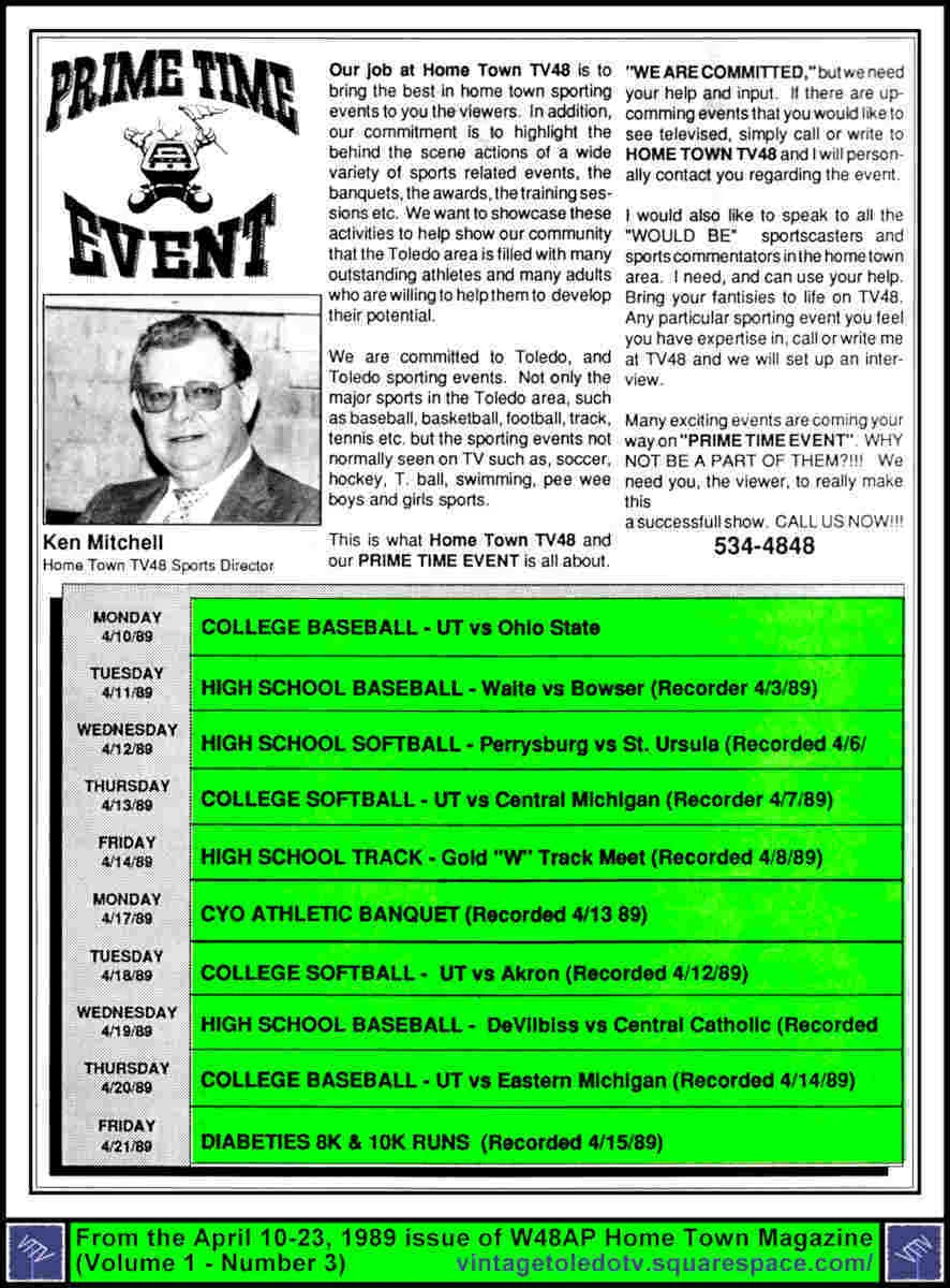 Prime Time Event (Ken Mitchell) 4/10/89