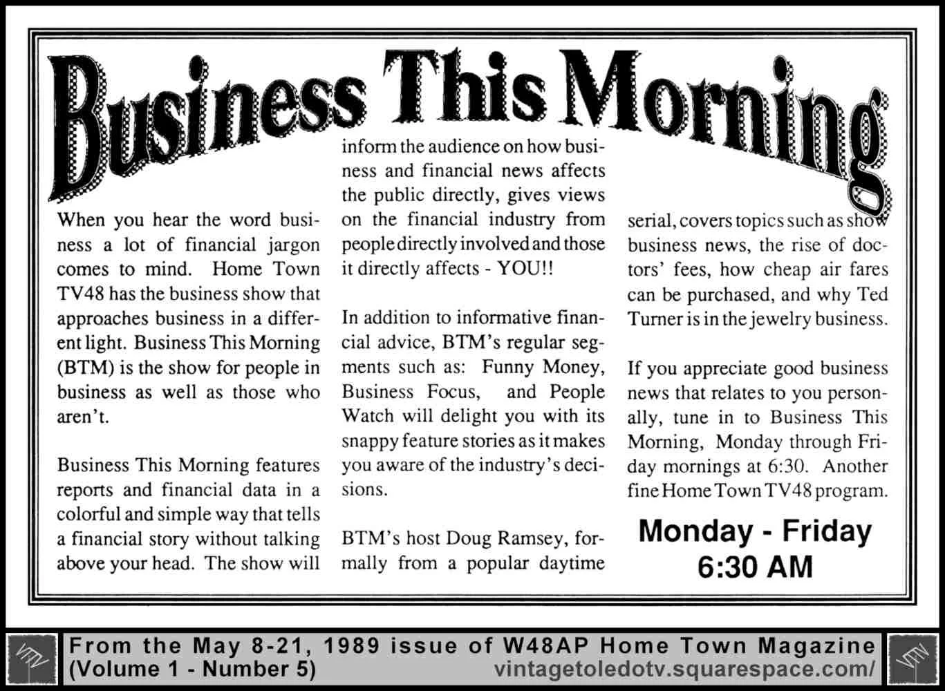 Business This Morning 5/8/89