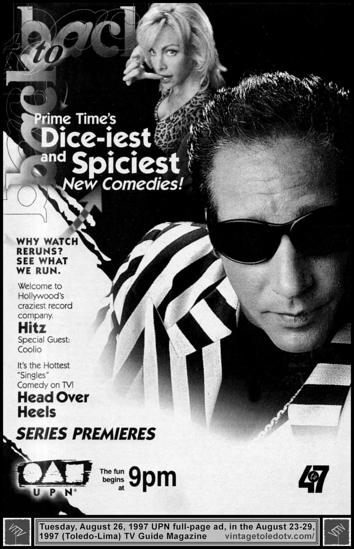 UPN Tuesday Night Shows 9-10pm (8/26/97 full-page TV Guide ad)