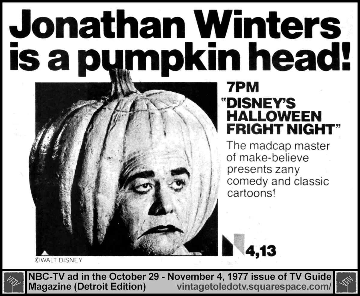 World of Disney: Halloween Hall o' Fame (Jonathan Winters) Sun 10/30/77