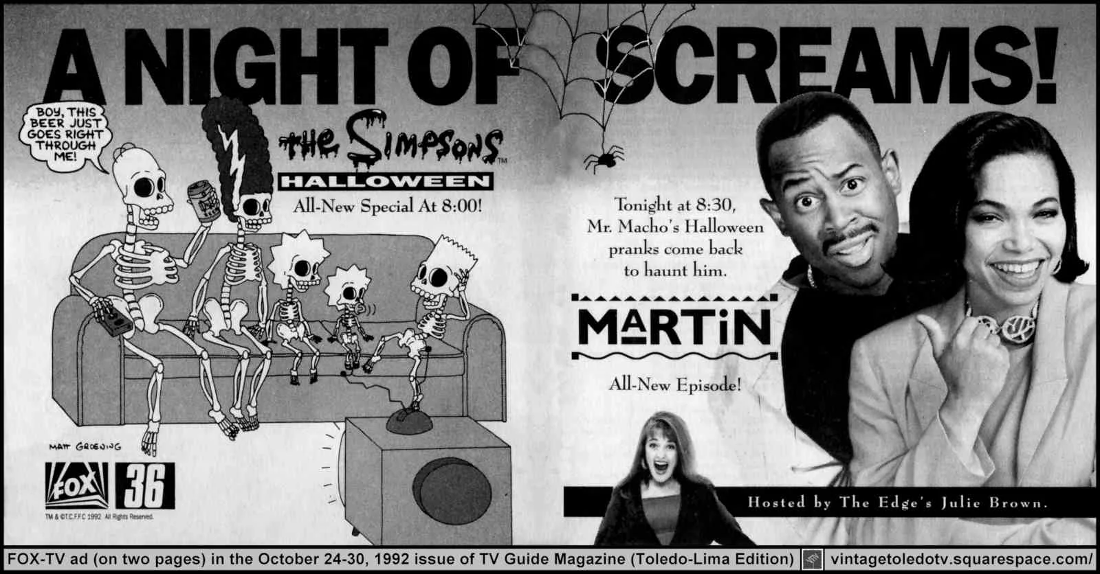 The Simpsons & Martin Halloween Shows (FOX) 10/29/92