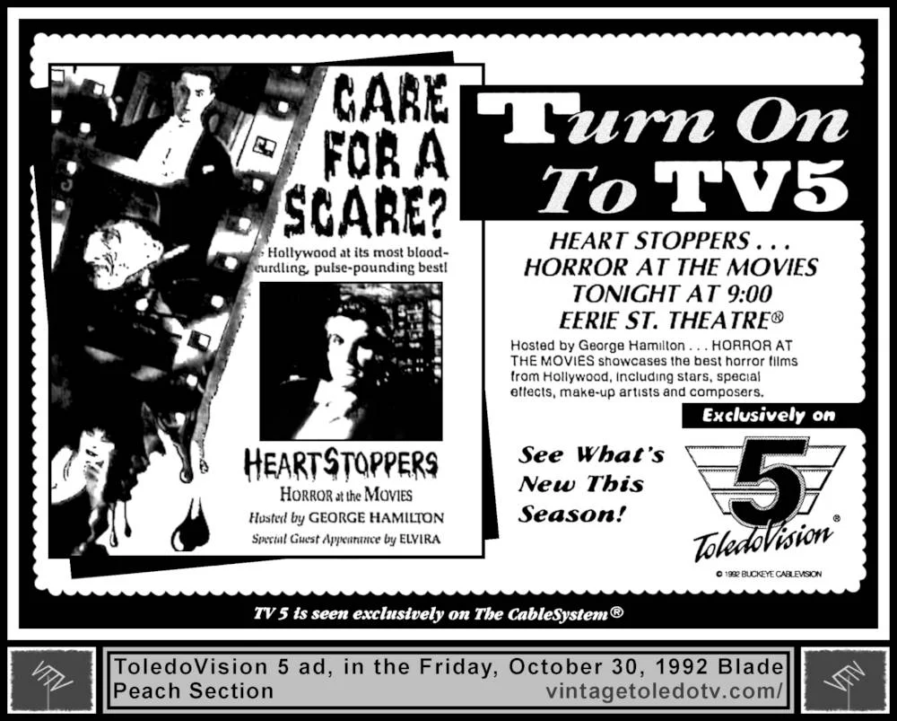 "Heart Stoppers...Horror at the Movies" hosted by George Hamilton (Fri 10/30/92)