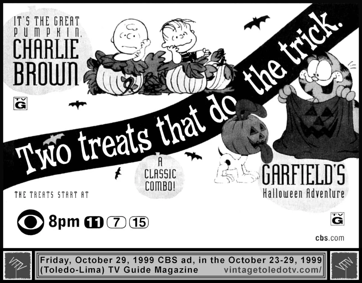 Two CBS Halloween Specials (Fri 10/29/99 TV Guide ad)
