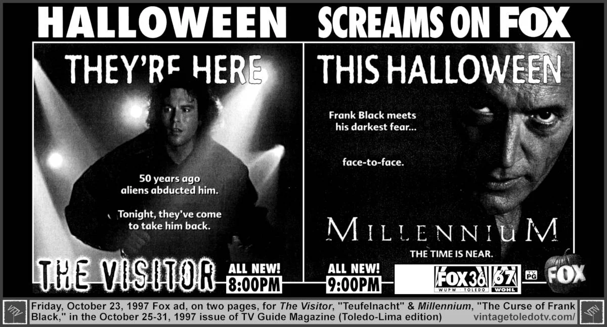Fox Friday Night Shows (10/23/97 TV Guide ad on 2 pages)