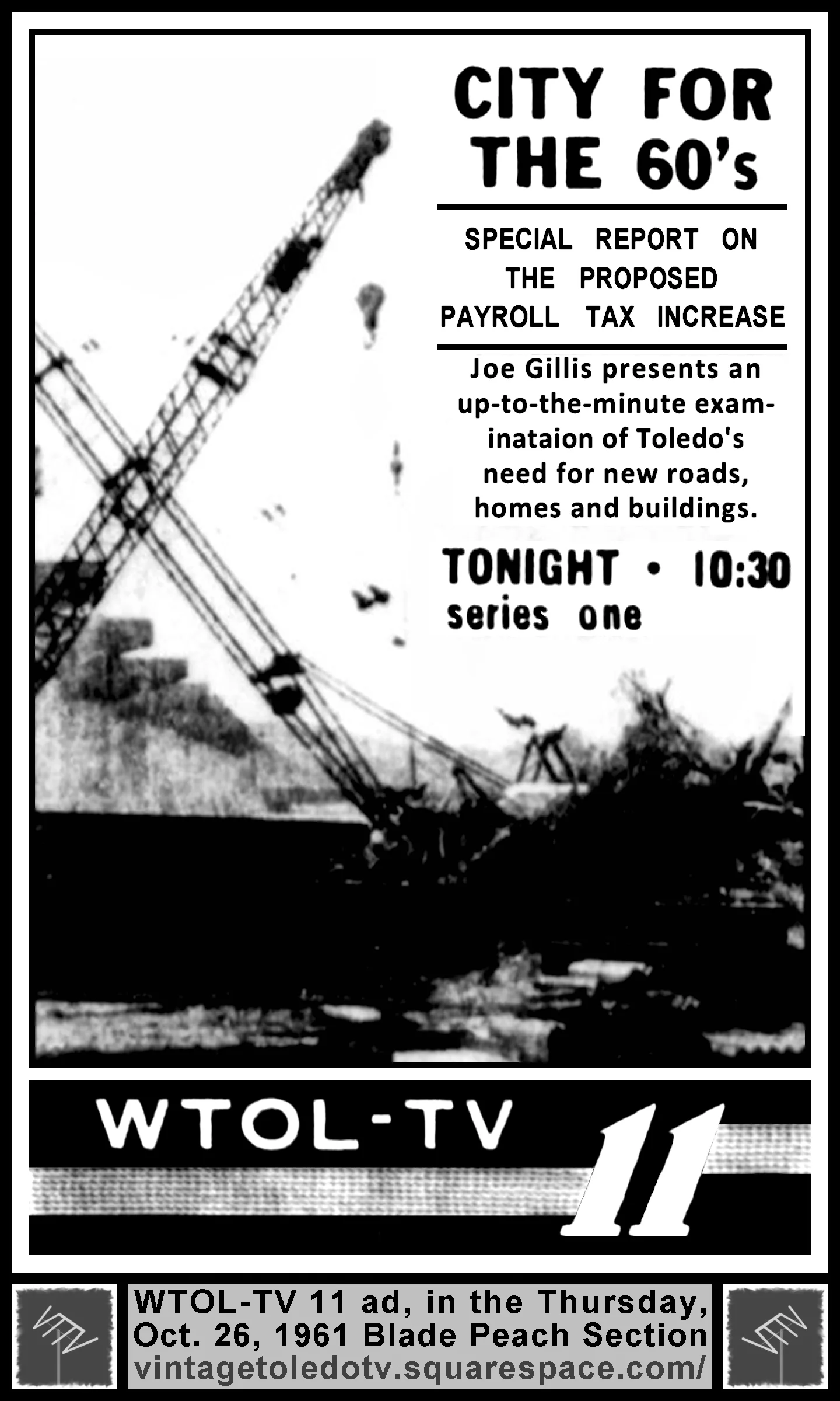 Series One: City for the '60s (Thu. 10/26/61 ad in The Blade Peach Section)