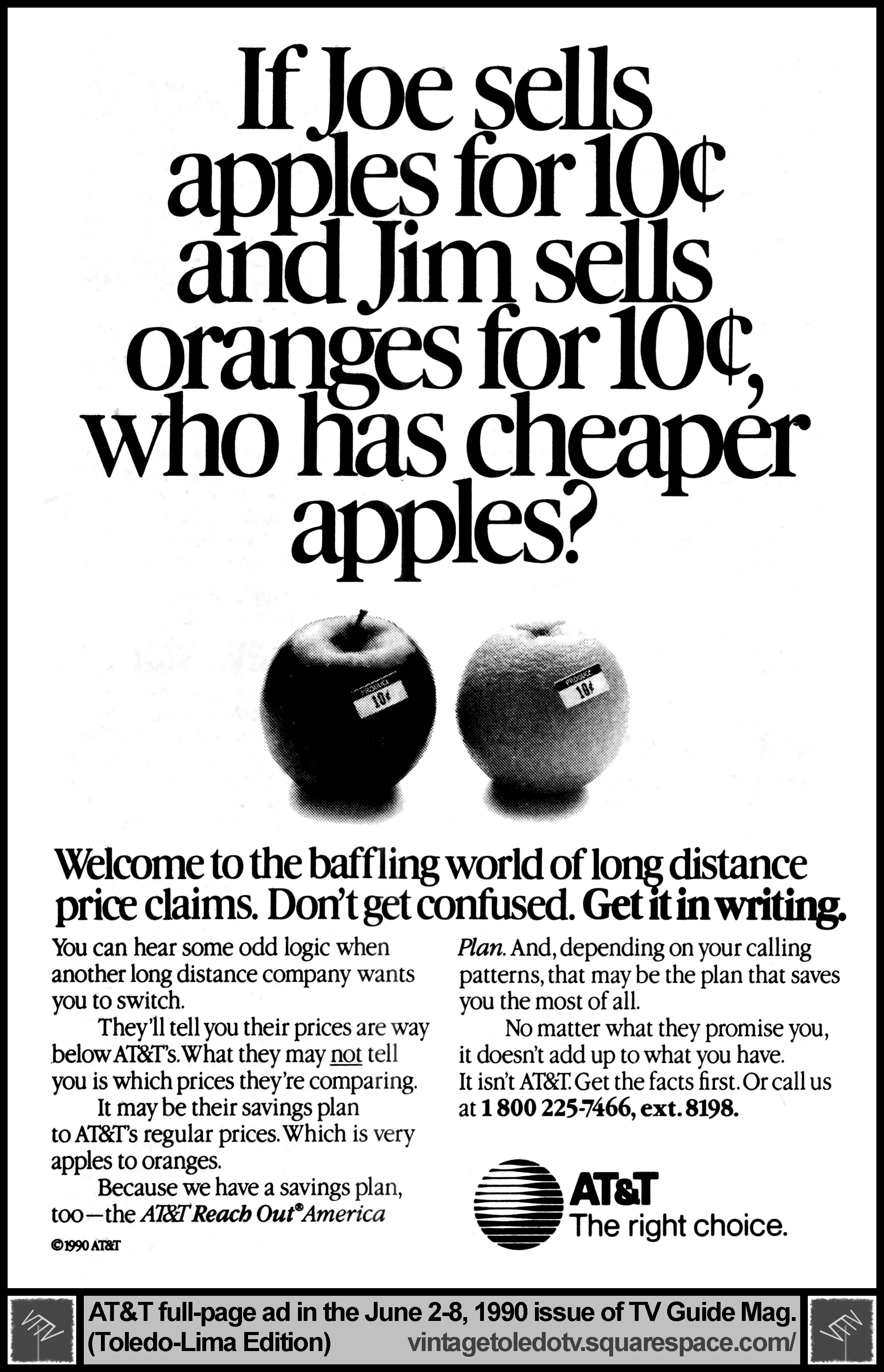 AT&T (Saturday 6/2/90 ad in TV Guide)