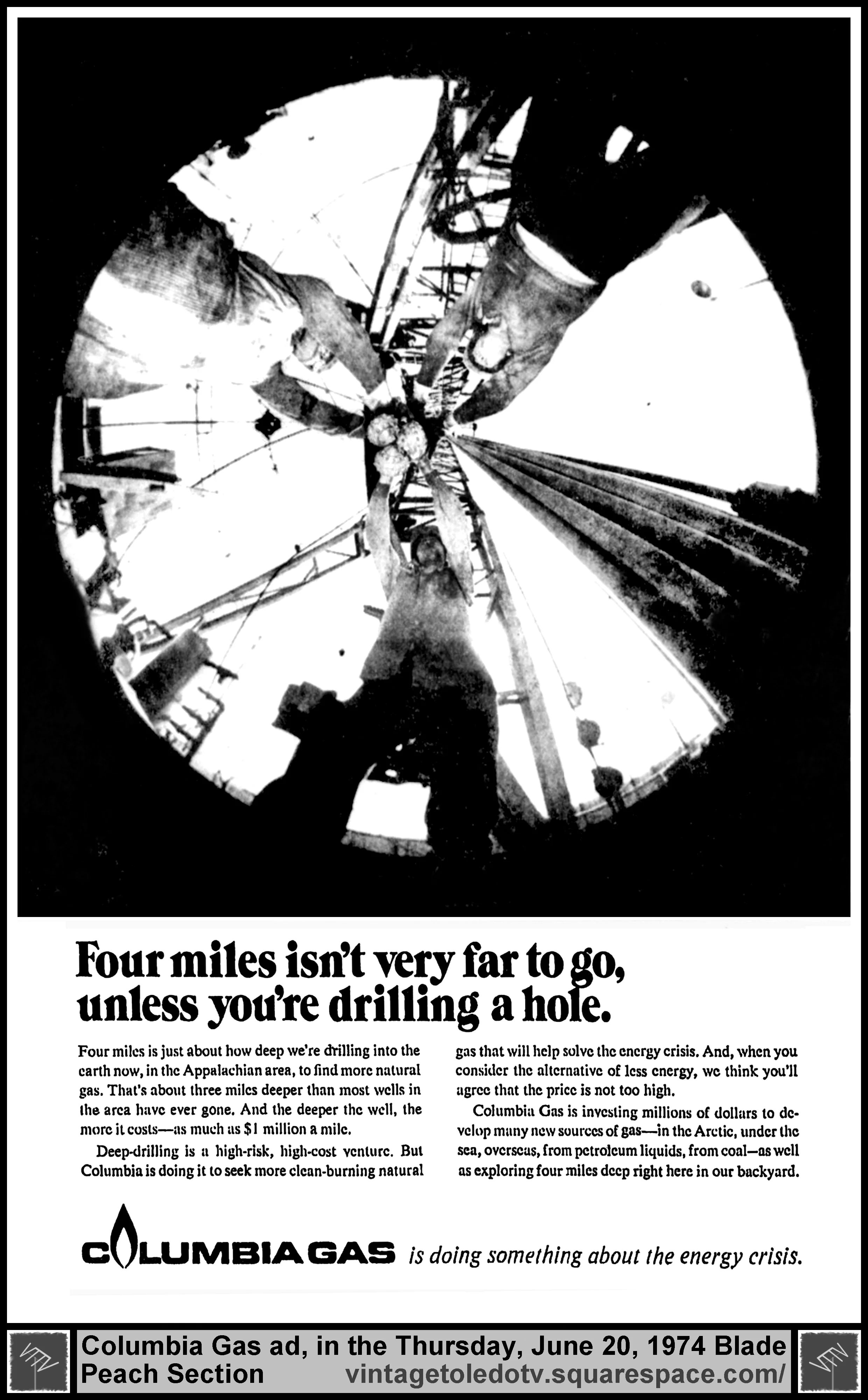 Columbia Gas of Ohio (Thu. 6/20/74 ad in The Blade Peach Section)