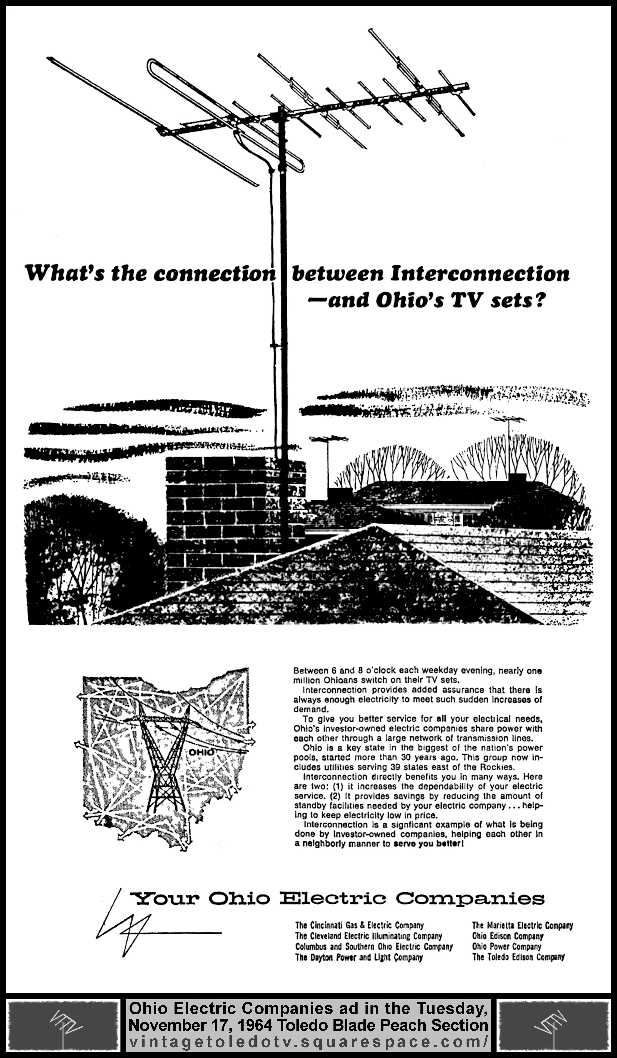 Your Ohio Electric Companies (Tue 11/17/64 ad in The Blade)