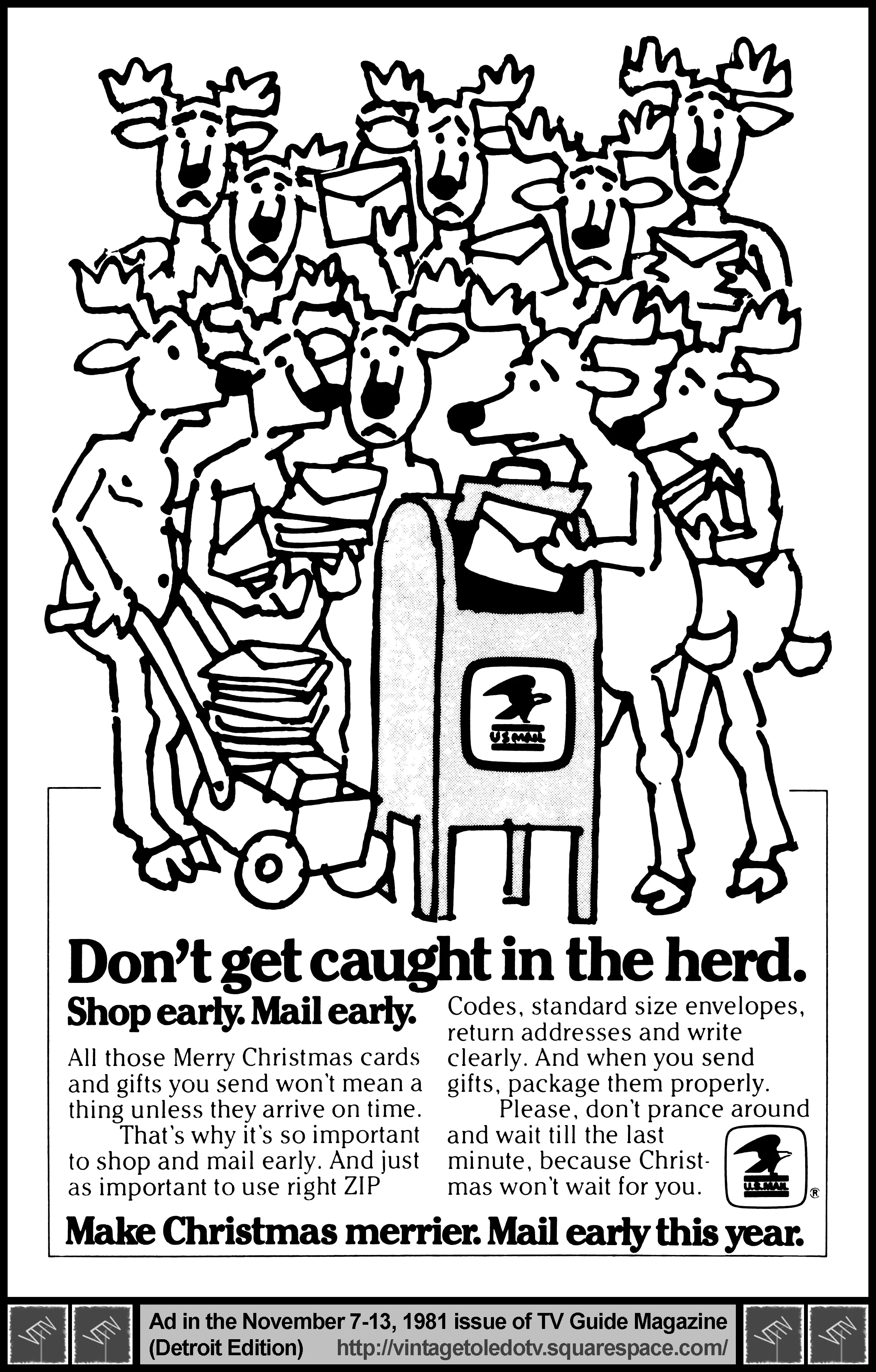 Mail Early (Sun. 11/8/81 ad in TV Guide)