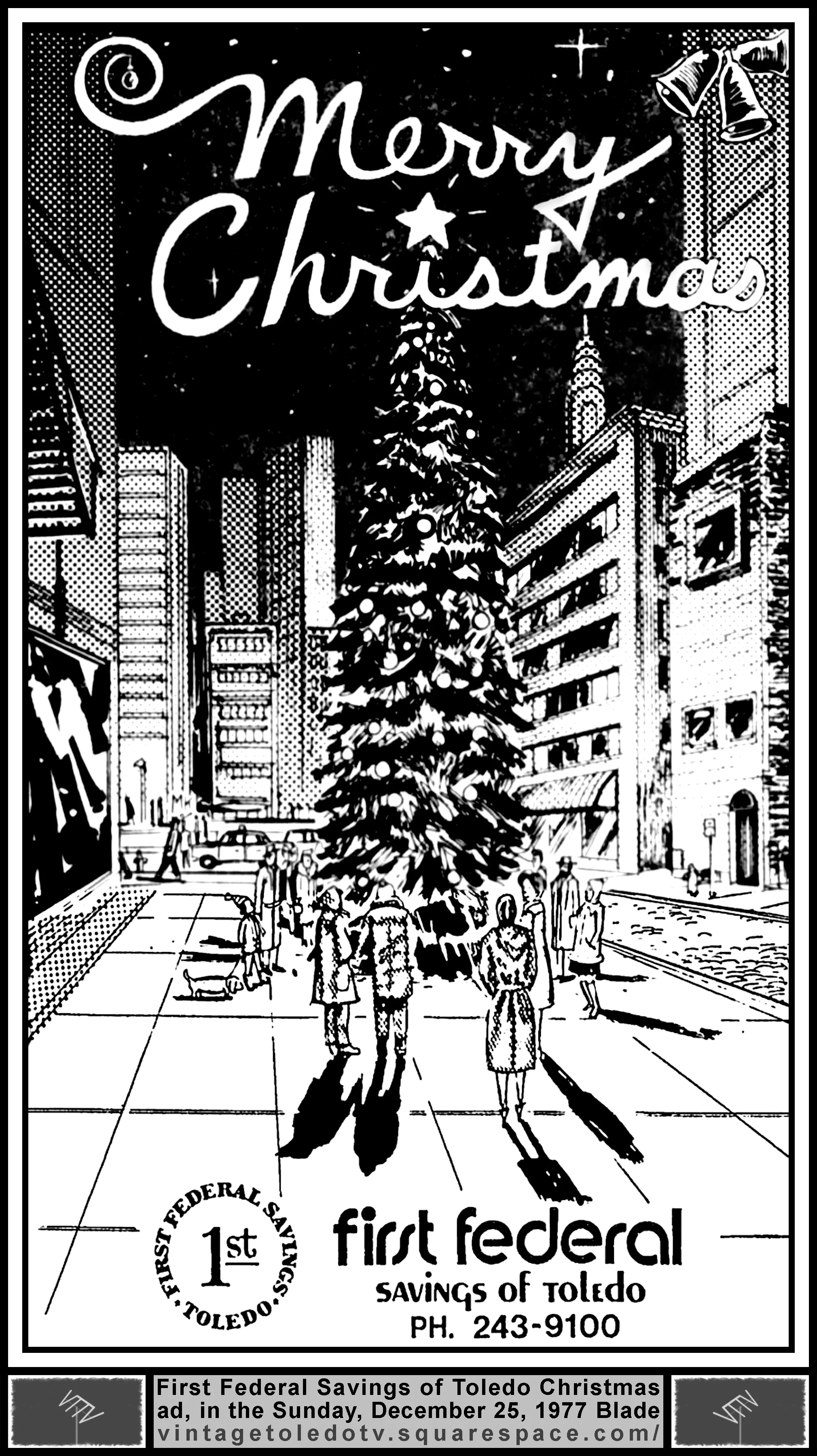 Merry Christmas...First Federal Savings of Toledo (Sunday, 12/25/77 ad, in The Blade)