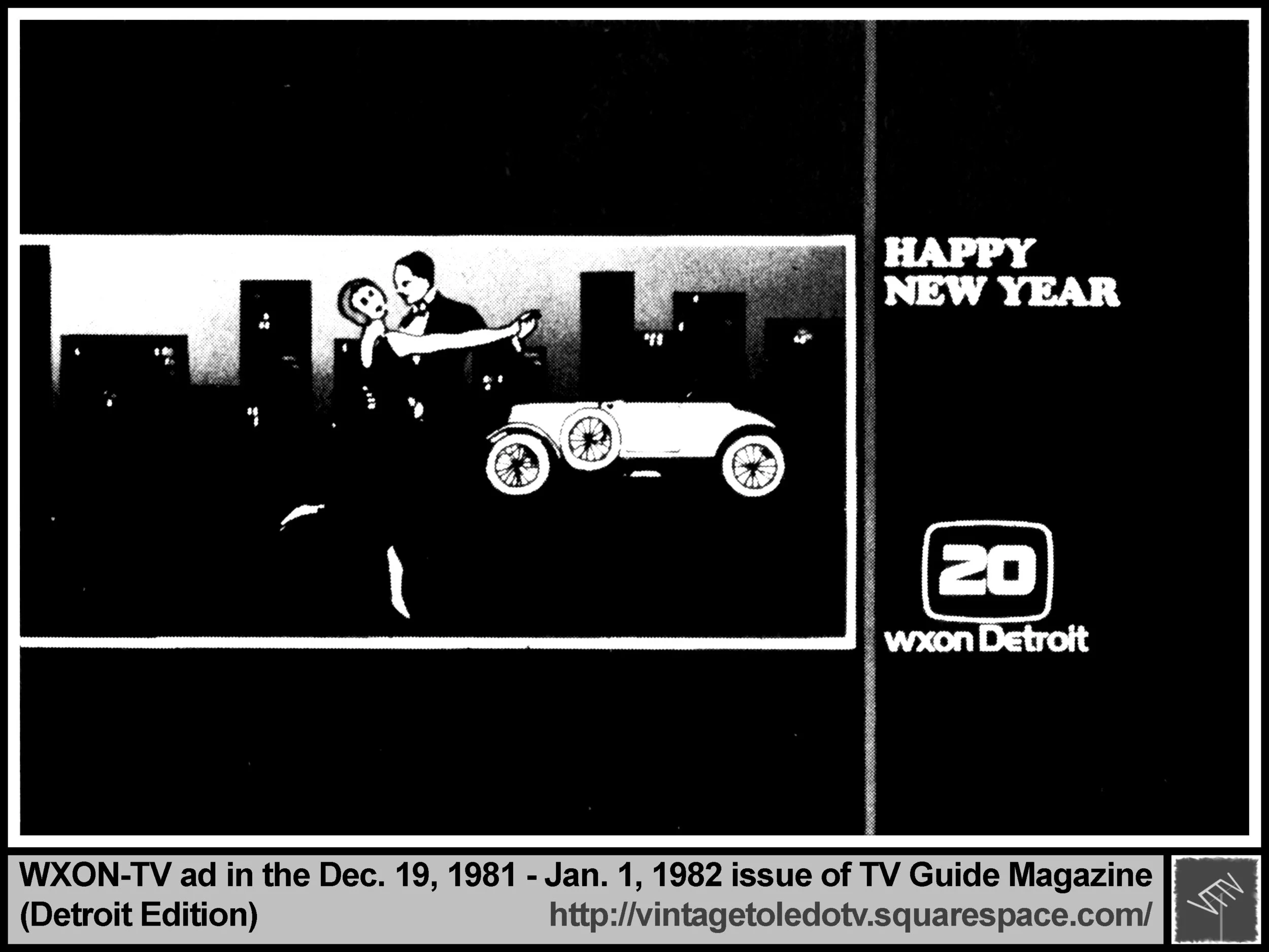 Happy New Year from WXON-TV 20 (Thursday, 12/31/81 ad, in TV Guide Magazine-Detroit edition)