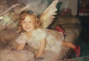  Eryn in one of her first pairs of wings