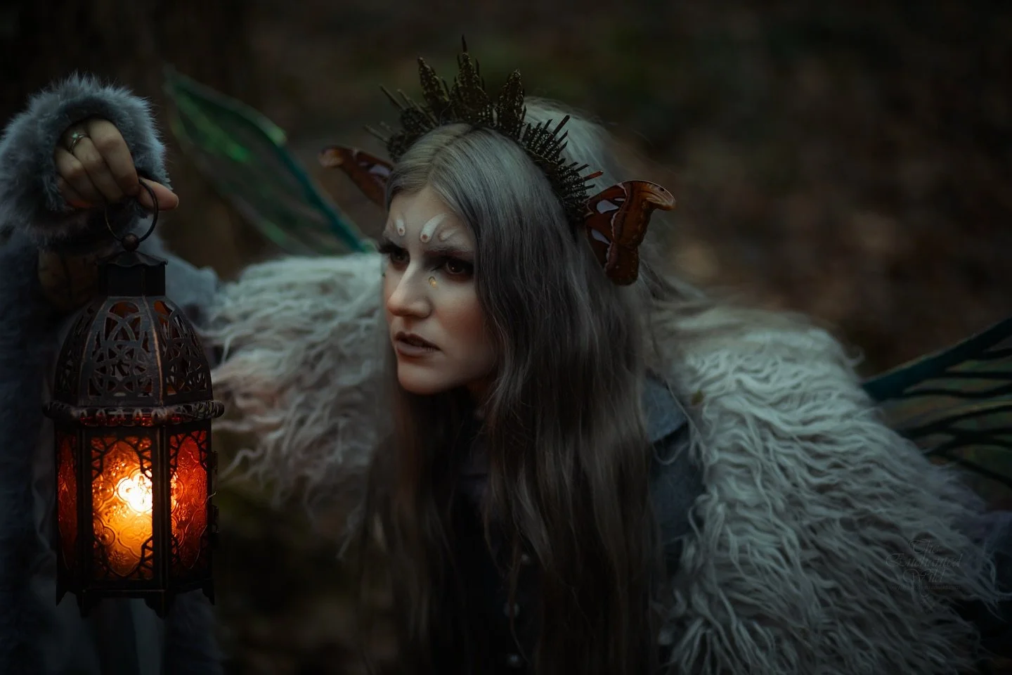 At dusk the moths come out to play. Drawn in by their own lanterns&rsquo; glow they flit about the forest, musing about the big light in the sky and what creatures will join them in the dark of the night. 🌙✨

Photography @silverwinteroak 
Model &amp