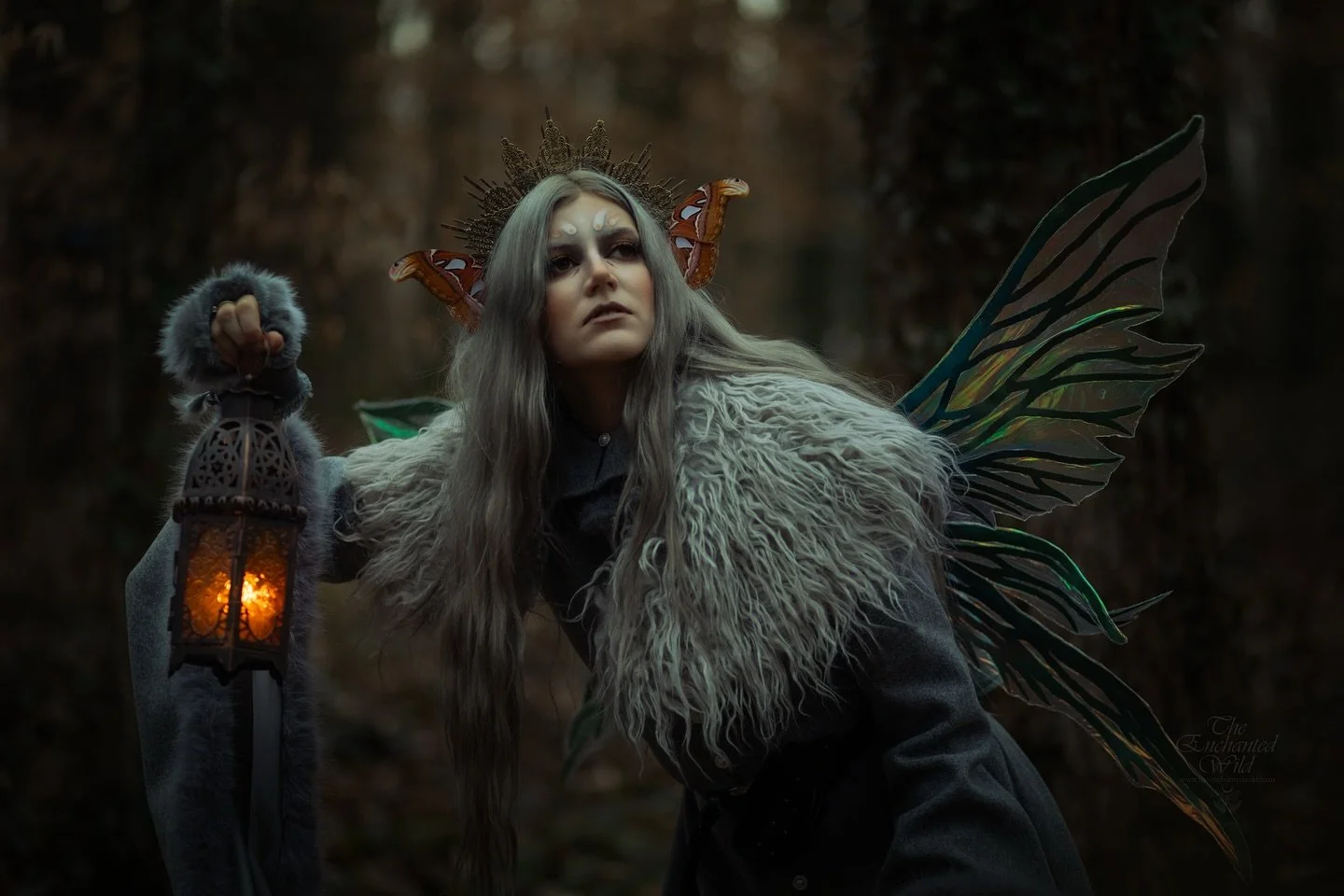 At dusk the moths come out to play. Drawn in by their own lanterns&rsquo; glow they flit about the forest, musing about the big light in the sky and what creatures will join them in the dark of the night. 

Photography @silverwinteroak 
Model &amp; w