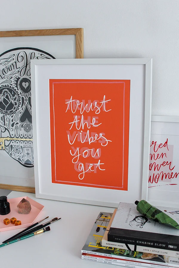 ashley le quere trust the vibes you get print