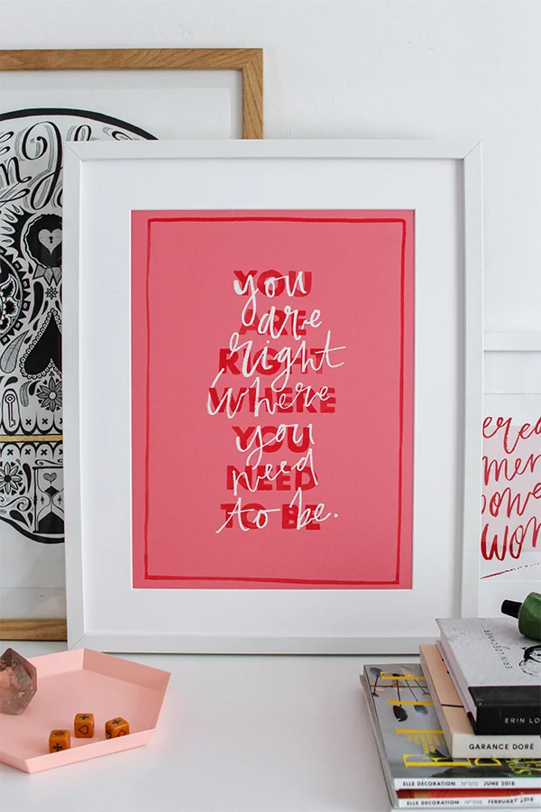 you are right where you need to be affirmation print ashley le quere