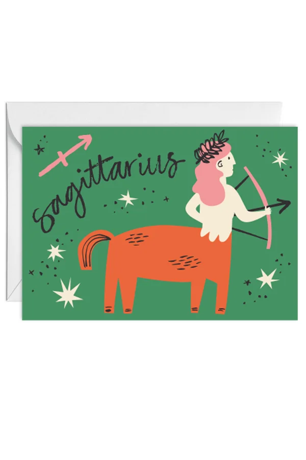 Sagittarius_Happy Go Lucky_greeting card.jpg