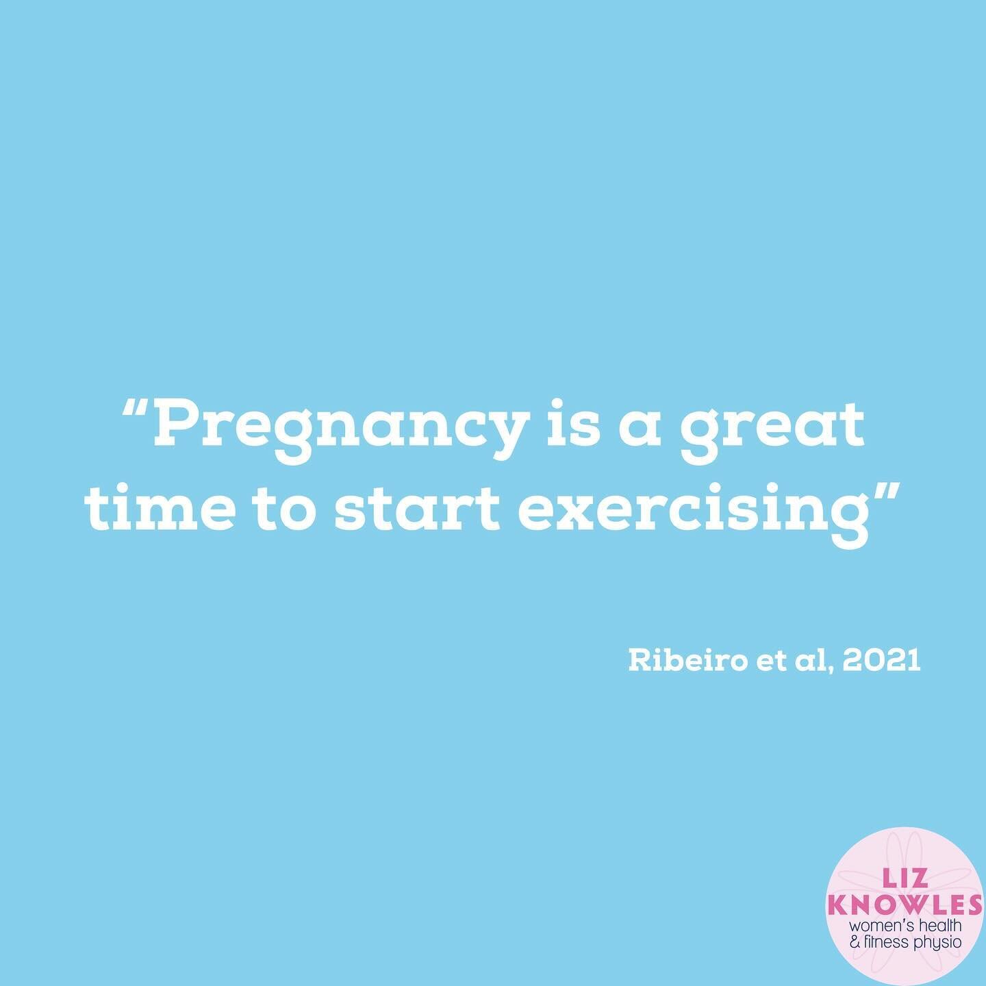 Contrary to popular belief pregnancy can be a great time to start exercising 💥 

And surprise surprise &ldquo;in general women are not adequately advised on this matter&rdquo; Ribeiro et al 2021 🤯

If you&rsquo;re feeling well you might be motivate