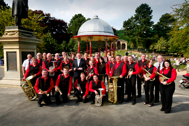 Official opening of a new Bandstand in Robert’s Park, Saltaire