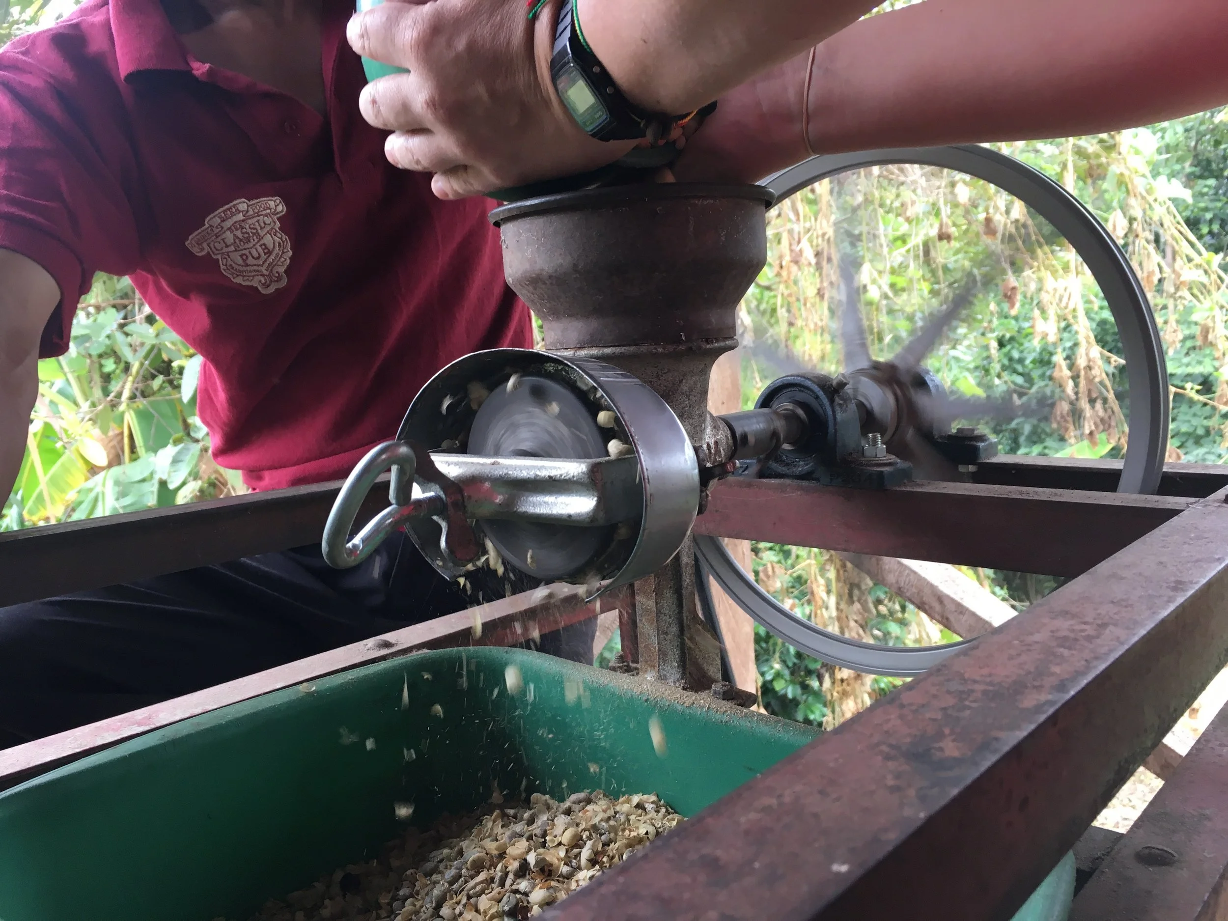 Manual coffee grinder. Photo credit: Rubez Chong