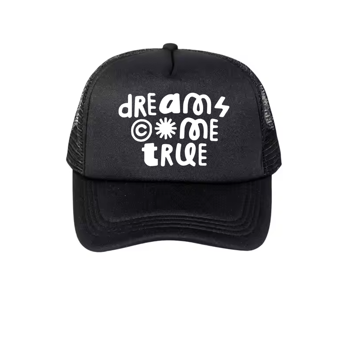BC "Dreams Come True" Trucker Hat Black Front.png